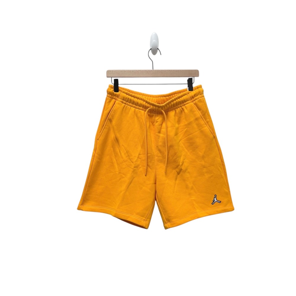 Nike Jordan Mens Active Fleece Shorts Yellow Jumpman Logo‎ Size M